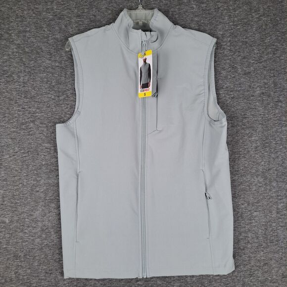 32 Degrees Heat Men's Tech Vest Gray 3 Zipper Pockets Size S NWT - Picture 1 of 9